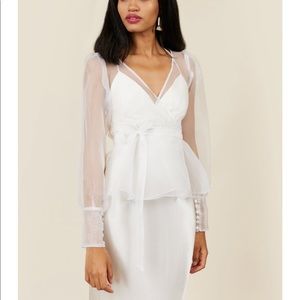 Park & Fifth St. Claire Peplum wrap top